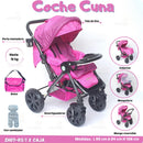 NOEL & NATTY CARRITO CUNA R.N-15KG AZUL, ROSA, ROJO, GRIS - ZH07