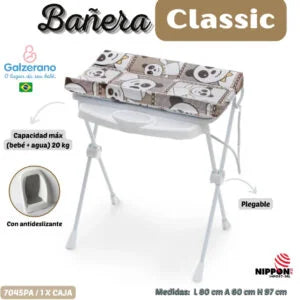 GALZERANO BAÑERA CLASSIC CON JABONERA Y ANTIDESLIZANTE 7045