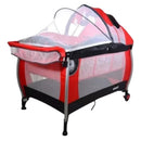 INFANTI CUNA CORRAL COMPLETO+VIBRACION+2ALTURAS R.N-36 MESES AZUL - ROJO - JBP703