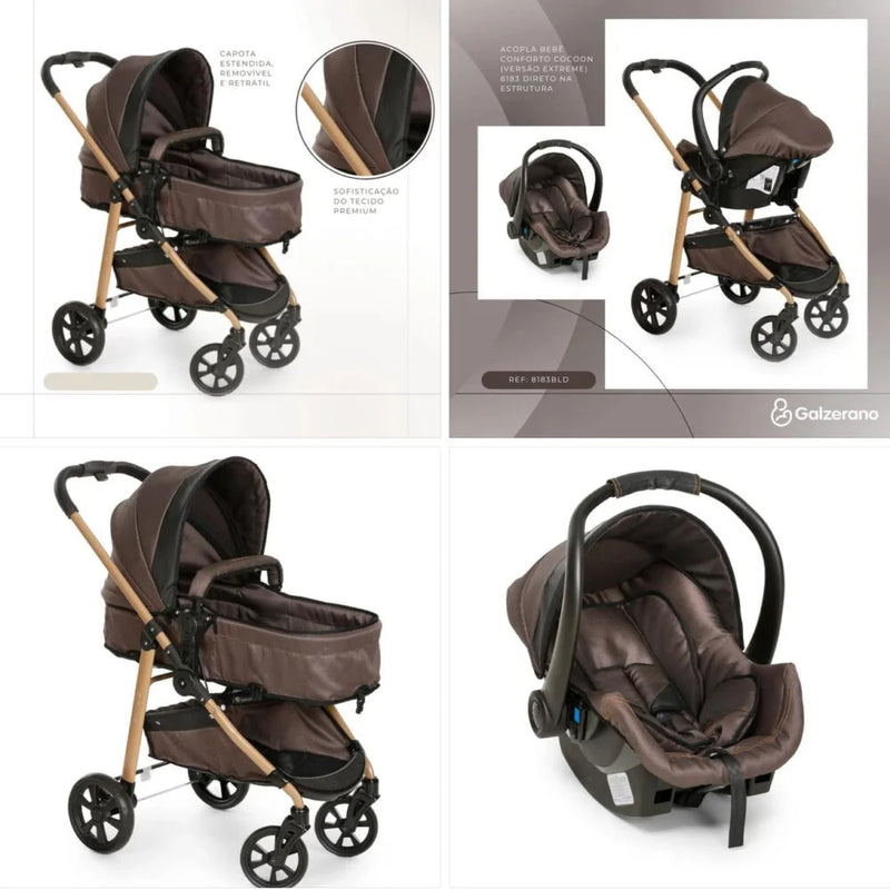 GALZERANO CARRITO MOISES EXTREME BLEND MARRÓN R.N-15KG 1441BLD - 103794
