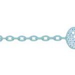 CHICCO PORTA CHUPETE CLIP CON CADENA AZUL 4083 - UNISEX 4084