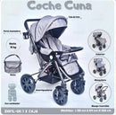 NOEL & NATTY CARRITO CUNA R.N-15KG AZUL, ROSA, ROJO, GRIS - ZH07