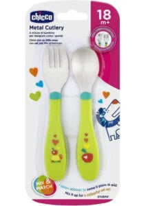 @ CHICCO SET CUBIERTO ACERO INOXIDABLE 18M+ 16102-10 - 16102-20