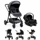 PREMIUM BABY CARRITO MOISES C/ BABY SEAT + BASE P/AUTO MIKE GRIS PBSTR405GR - 498432