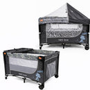 # MAMI LOVE CUNA CORRALITO COLECHO MADISON C/ MOSQUITERO & CAMBIADOR  GRIS - MM2406 - ROSA - MM2407