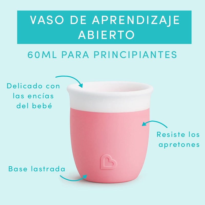 @ MUNCHKIN ALIMENTACIÓN VASITO C/ PAJITA DE SILICONA C'EST 100% SILICONE CORAL - MU17777 - MENTA - 177774