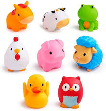 @ MUNCHKIN BAÑERA ANIMALES MARINOS / GRANJAS LANZACHORROS PACK DE 8 PCS 9M+ MU21355 - MU43892
