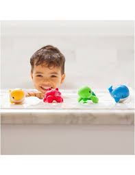 @ MUNCHKIN BAÑERA ANIMALES MARINOS LANZACHORROS PACK X4 9M+  MU31205 - 312052