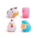 @MUNCHKIN BAÑERA ANIMALES DE GRANJA LANZACHORROS PACK X4 9M+ MU43892 - 438820