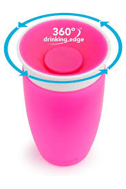 @ MUNCHKIN ALIMENTACIÓN VASITO MIRACLE 360 SIN ASAS & TAPA 207ML 12M+ ROSA MU51859 - CELESTE MU51864