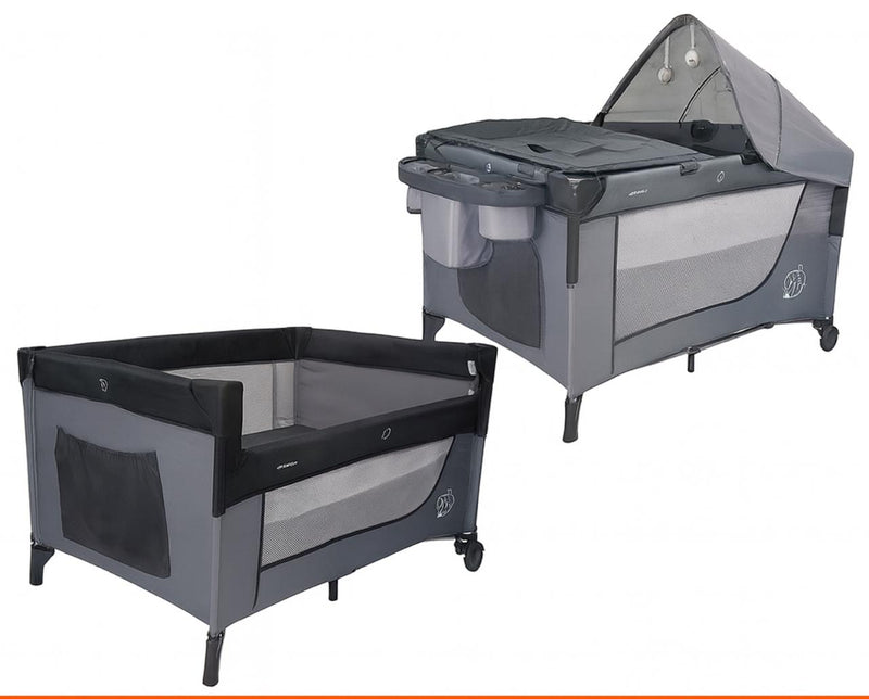 PREMIUM BABY CUNA CORRALITO COLECHO PRO CON CAMBIADOR PB-D103 GRIS/ROSA