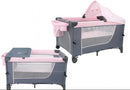 PREMIUM BABY CUNA CORRALITO COLECHO PRO CON CAMBIADOR PB-D103 GRIS/ROSA
