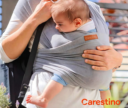 CARESTINO PORTA BEBE FULAR ESPECIFICACIONES NEGRO - GRIS CLARO - GRIS OSCURO PB003