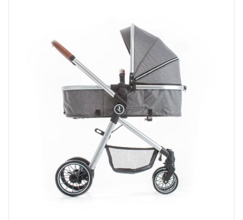 @PREMIUM BABY CARRITO MOISES CON BABY SEAT+BASE MIKE 3EN1 COLOR GRIS-NEGRO-BORDO
