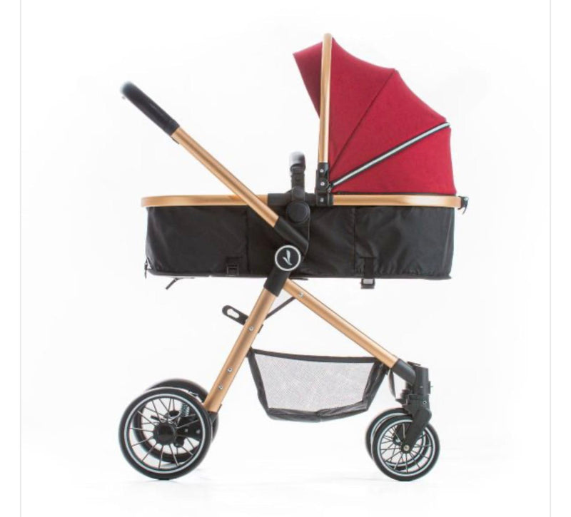 @PREMIUM BABY CARRITO MOISES CON BABY SEAT+BASE MIKE 3EN1 COLOR GRIS-NEGRO-BORDO