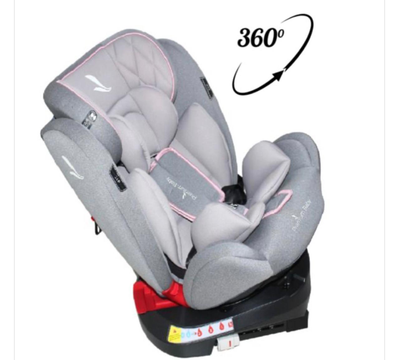 PREMIUM BABY SILLA DE AUTO TWIST 360 2.0 GRIS C/ROSA+ISOFIX R.N-36KG PB2272 - 2060807