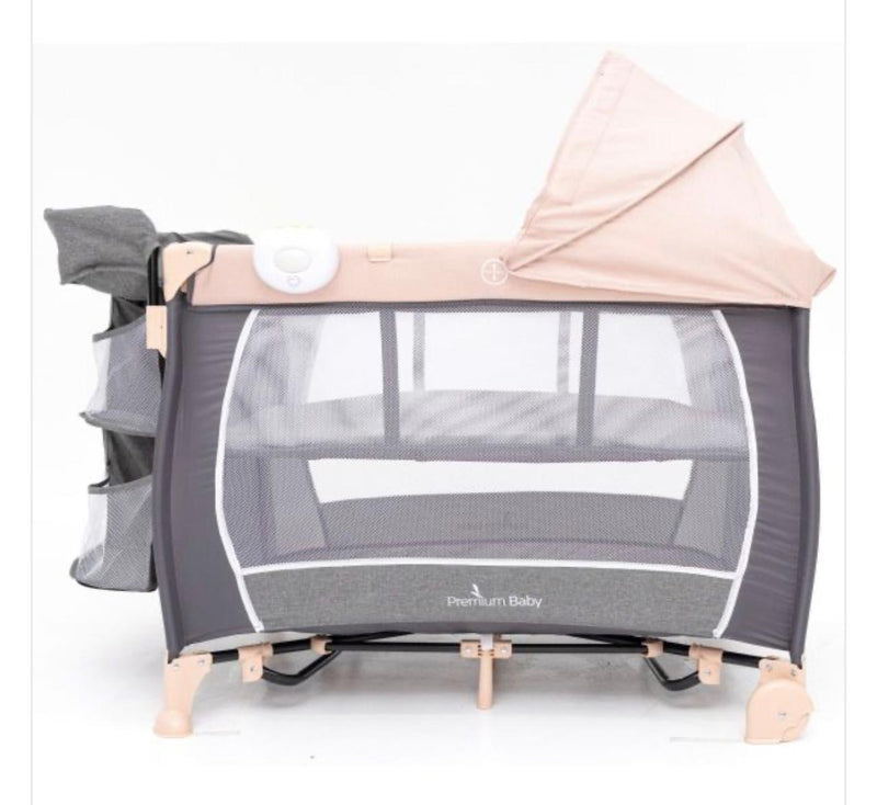 PREMIUM BABY CUNA CORRALITO AUSTIN GRIS C/CAMBIADOR R.N - 3AÑOS - PB2380 - PB2378