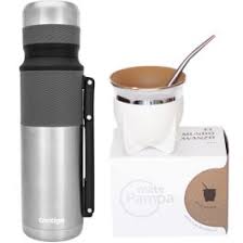 CAJA DE REGALO CONTIGO MATERO TERMO THERMAL 2.0 - 1.1LTS. C/ MANIJA + GUAMPA PAMPA + BOMBILLA INOX