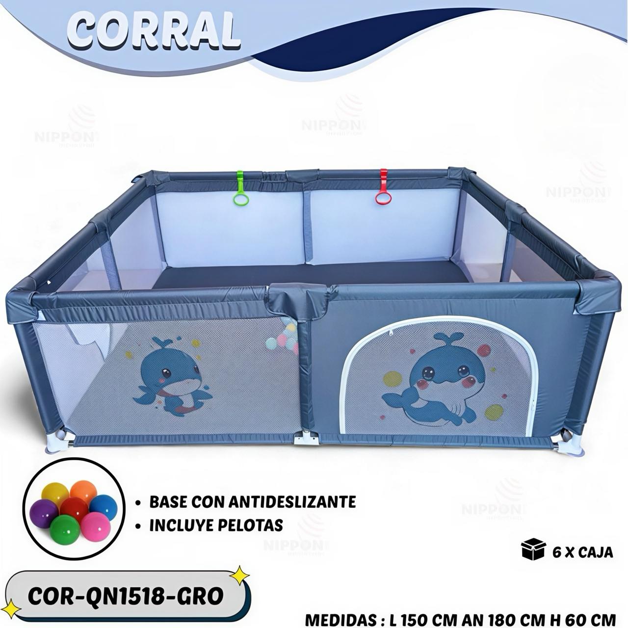 MOM-EZY CORRAL C/BASE+PELOTITAS INFANTIL QN1518