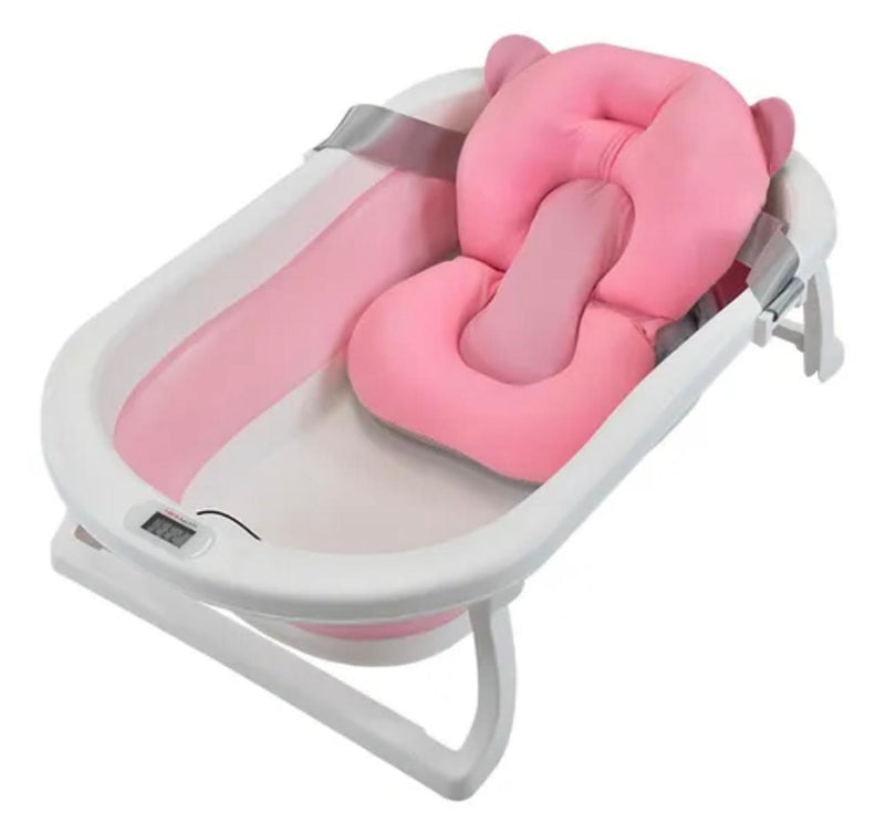 @LOVE BAÑERA PLEGABLE SPLASH C/ TERMÔMETRO Y ALMOHADA  ROSA MM2342 - AZUL MM2343