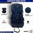 MY MABY SILLA DE AUTO SEGURO Y AJUSTABLE 9-36KG MBP-SA-11 - AZUL -FUCSIA - GRIS C/NEGRO - NEGRO
