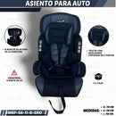 MY MABY SILLA DE AUTO SEGURO Y AJUSTABLE 9-36KG MBP-SA-11 - AZUL -FUCSIA - GRIS C/NEGRO - NEGRO