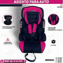 MY MABY SILLA DE AUTO SEGURO Y AJUSTABLE 9-36KG MBP-SA-11 - AZUL -FUCSIA - GRIS C/NEGRO - NEGRO