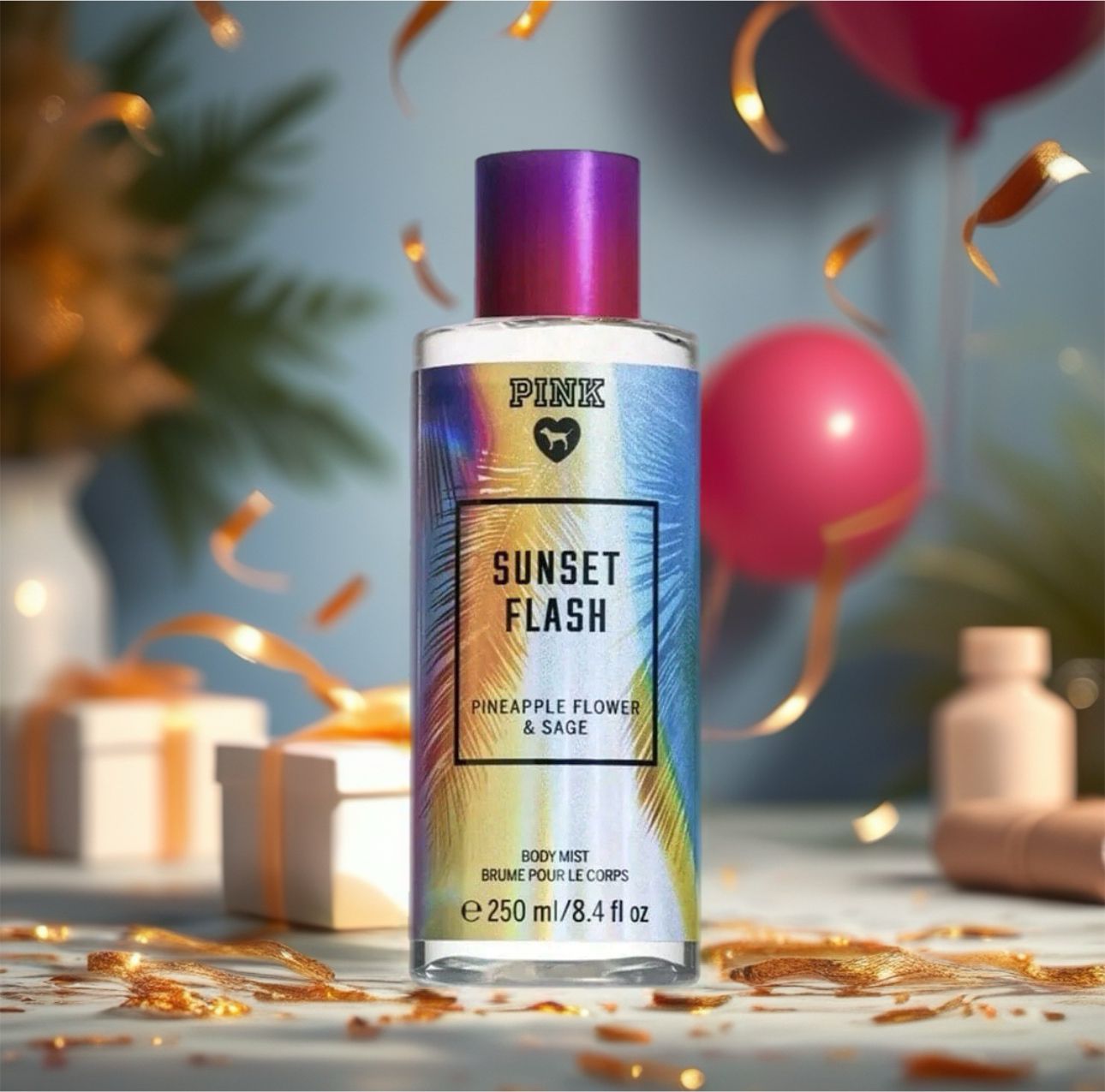 VICTORIA'S SECRETS PINK SUNSET FLASH BODY MIST 250ML