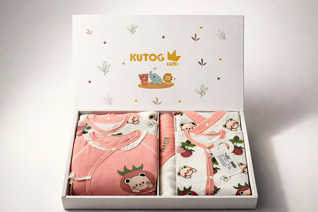 KUTOGLAMI BABY PREMIUM URSO C/FRUTILLA PINK 0-3M SET SET X24