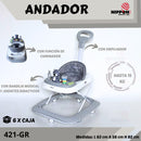 ANDADOR+CAMINADOR+BANDEJA MUSICAL-JUGUETE DIDATICOS C/EMPUJADOR HASTA 15KG 421421