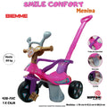 BABY INFANTIL TRICICLO CON EMPUJADOR BY BIEMME TRAVA SEGURIDAD - CON POSA PIE -PEDAL HASTA 20KG - 448 AZUL/AMARILLO - 438 FUCSIA/ROSA