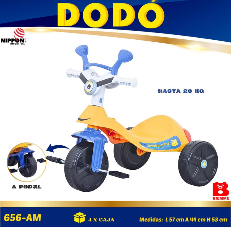 BABY INFANTIL TRICICLO SPIDER - DODO PEDALES BY BIEMME HASTA 20KG - 561 - ROSA /  593 - ROJO