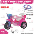 BABY INFANTIL TRICICLO TRIKE EVOLUTION CON VARILLA DE DIRECCION BY BIEMME 20KG - 613 ELEGANCE VINO