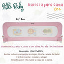 LITTLE BABY BARRERA SEGURIDAD PARA CAMA 1.5M - 18M+ AZUL/ROSA/BEIGE BR002
