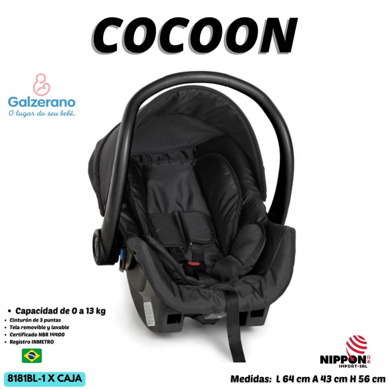 GALZERANO SILLA DE AUTO CONFORT COCOON EXTREME NEGRO 8181 R.N-13KG