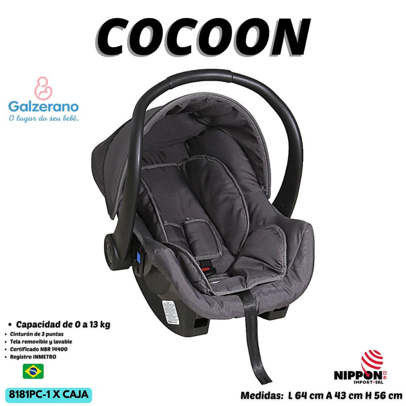GALZERANO SILLA DE AUTO CONFORT COCOON EXTREME NEGRO 8181 R.N-13KG