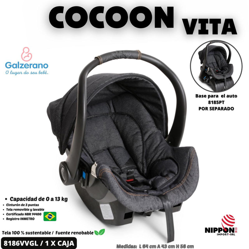GALZERANO SILLA DE AUTO CONFORT COCOON EXTREME NEGRO 8181 R.N-13KG