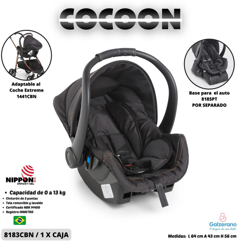 GALZERANO SILLA DE AUTO CONFORT COCOON EXTREME NEGRO 8181 R.N-13KG