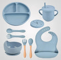 BABY ALIMENTACIÓN SET CUBIERTOS COMPLETOS 8 PIEZAS SILICONA Y9
