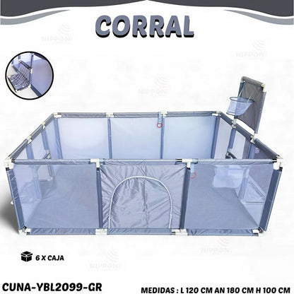 MOM-EZY CORRAL INFANTIL GRANDE+ESPACIO/COMODO - YBL2099💛