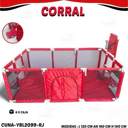 MOM-EZY CORRAL INFANTIL GRANDE+ESPACIO/COMODO - YBL2099💛