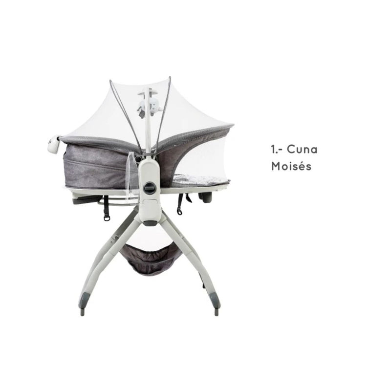 PREMIUM BABY CUNA MULTIFUNCION 6EN1 MELODIAS+MECEDORAS+MOISES+GRIS+VIBRACION R.N-9/15KG PB2216 - 2037441