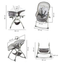 PREMIUM BABY CUNA MULTIFUNCION 6EN1 MELODIAS+MECEDORAS+MOISES+GRIS+VIBRACION R.N-9/15KG PB2216 - 2037441