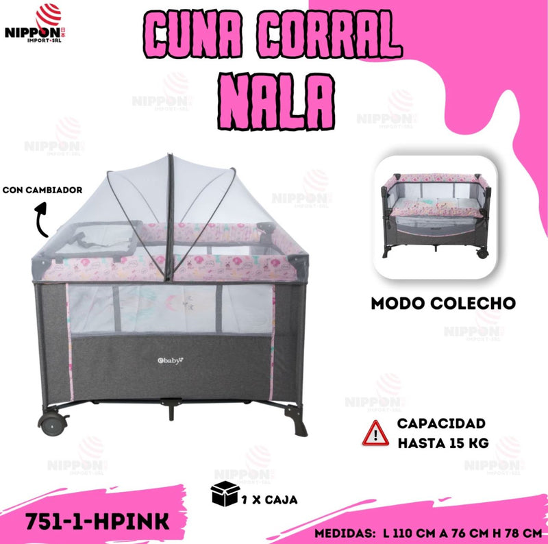 @ EBABY CUNA CORRAL EBABY FUNCIÓN COLECHO NALA R.N-3 AÑOS - 751