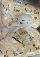 BEBE MANTA+NANIÑA DE APEGO CON DISEÑOS 75 x88cm 123194