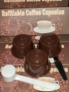 CAPSULAS DE CAFÉ REUTILIZABLE DOLCE GUSTO RECARRGABLE X3 COLOR MARRON 8003506