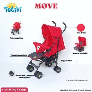 TATIKI CARRITO PARAGUA MOVE R.N-15KG - AZUL - ROJO - NEGRO C/GRIS - TCP04