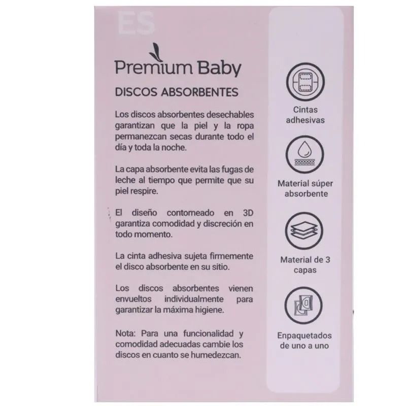 PREMIUM BABY MATERNIDAD DISCOS ABSORVENTES DESECHABLES X50 PB-L501 - 2096226