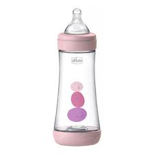 CHICCO BIBERON PERFECT5 SILICONA 300ML 4M+ ROSA 20235-10