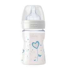 CHICCO BIBERON VIDRIO DECO FLUJO NORMAL SILICONA 150ML 0M+ 20711-10 - 20711-20